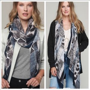 💙🤎Mixed animal print oblong scarf